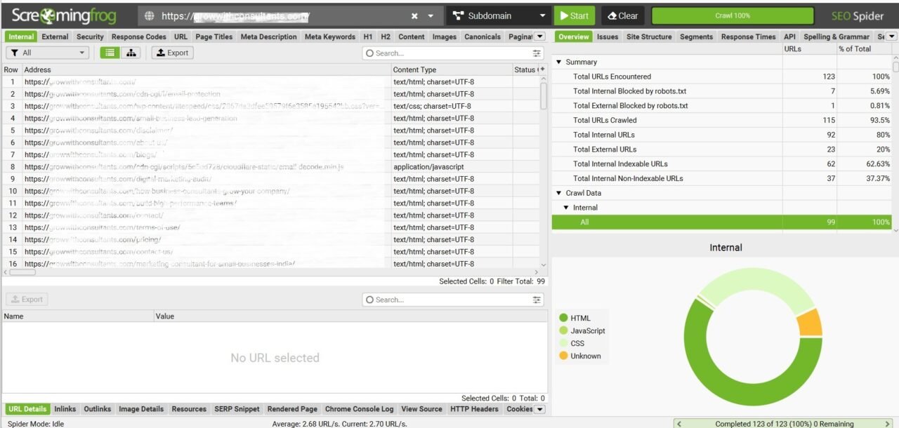 Screaming Frog and GSC diagnostic snapshots placeholder